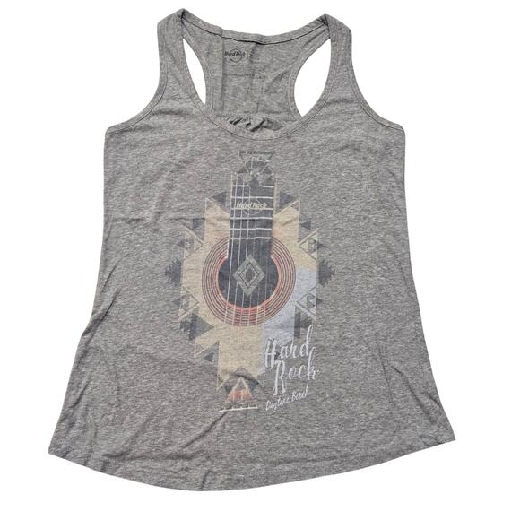Hard Rock Cafe Aztec Graphic Daytona Beach FL Razorback Tank Top T Shirt - Picture 1 of 7